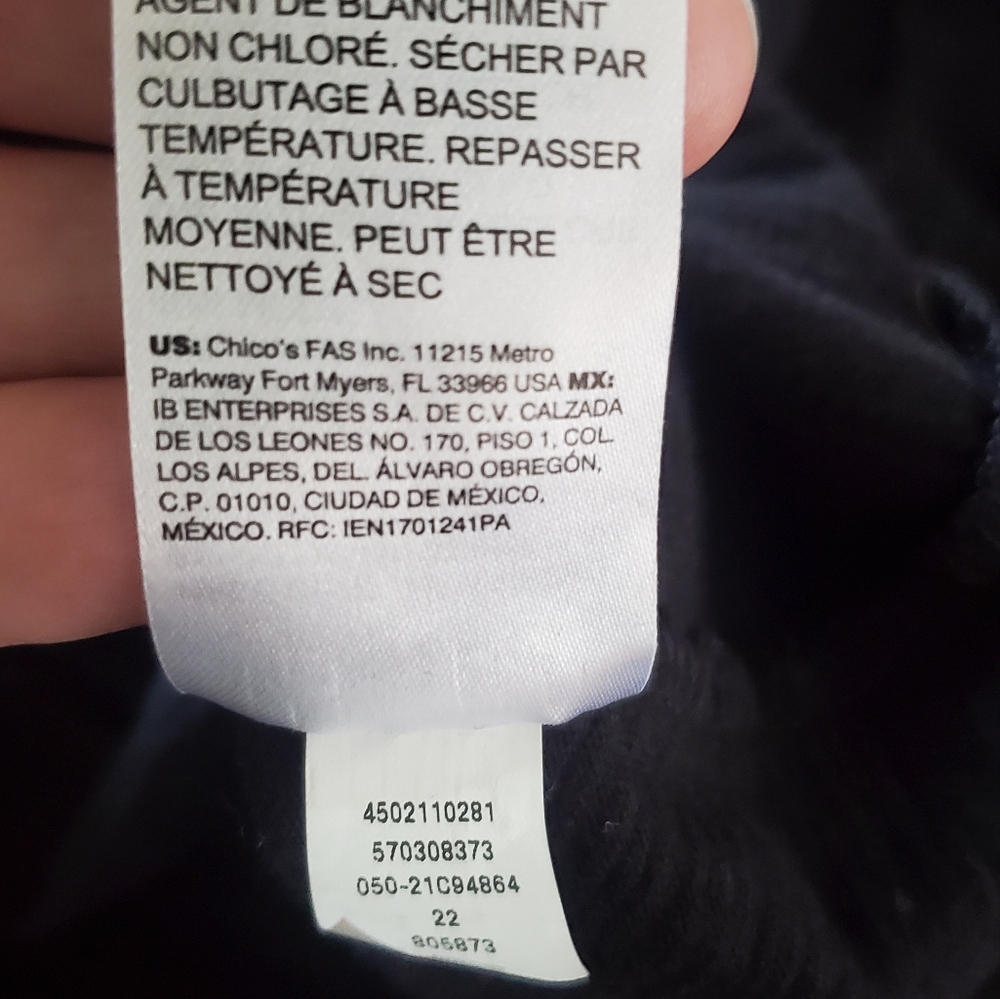 Chicos Black Tank Top Maxi Dress Front Slip Size 2 (12/14) - Picture 8 of 8